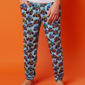Baby Kids Bamboo Pajamas — Trucks Are My Jam Men's Pants — Image 1