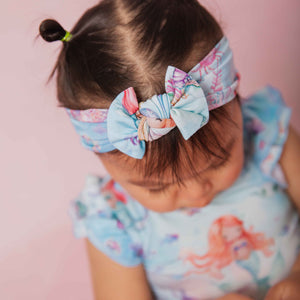 Baby Kids Bamboo Pajamas — Mermaid to Be Headwrap — Image 1