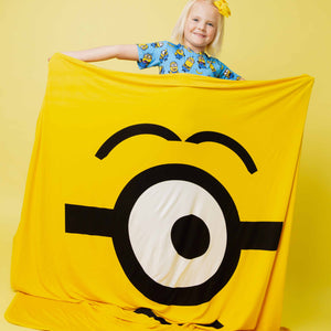Baby Kids Bamboo Pajamas — Minions™ Character Bum Bum Blanket — Image 1