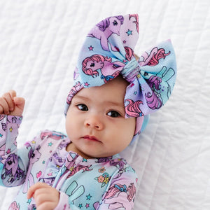 Baby Kids Bamboo Pajamas — My Little Pony™: Ombre Clouds Biggie Bow — Image 1
