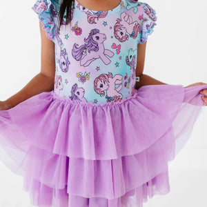 Baby Kids Bamboo Pajamas — My Little Pony™: Ombre Clouds Tulle Dress — Image 1