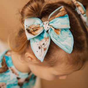 Baby Kids Bamboo Pajamas — My Otter Half Woven Piggy Clip — Image 1