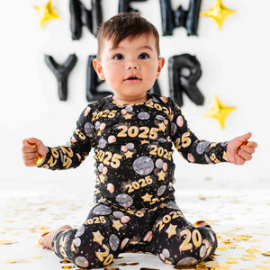 Baby Kids Bamboo Pajamas — New Years 2025 Two-Piece Pajama Set — Image 1