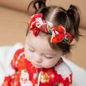 Baby Kids Bamboo Pajamas — In The Nick Of Time Headwrap — Image 1