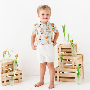 Baby Kids Bamboo Pajamas — No Bunny Cuter Bamboo Polo — Image 1