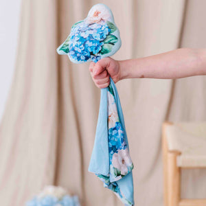 Baby Kids Bamboo Pajamas — Once in a Blue Bloom Lovey — Image 1