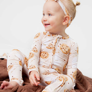 Baby Kids Bamboo Pajamas — One Smart Cookie Convertible Romper — Image 1