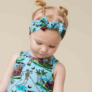 Baby Kids Bamboo Pajamas — Part-Tee Till You Drop Headwrap — Image 1