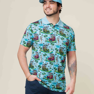 Baby Kids Bamboo Pajamas — Part-Tee Till You Drop Men's Polo — Image 1