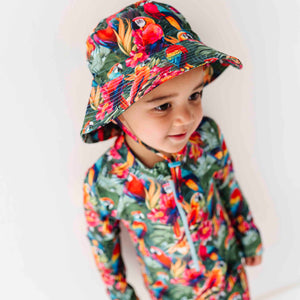 Baby Kids Bamboo Pajamas — Parrot-ise Found Bucket Hat — Image 1