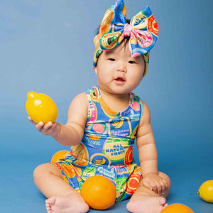 Baby Kids Bamboo Pajamas — Peel Me Later Racer Back Ruffle Dress — Image 1