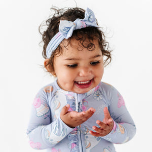 Baby Kids Bamboo Pajamas — Peppa Pig™ Ballerina Headwrap — Image 1