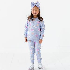 Baby Kids Bamboo Pajamas — Peppa Pig™ Ballerina Jogger Set — Image 1