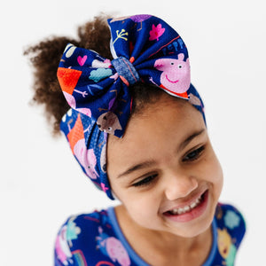 Baby Kids Bamboo Pajamas — Peppa Pig™ & Friends Biggie Bow — Image 1