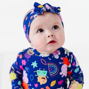 Baby Kids Bamboo Pajamas — Peppa Pig™ & Friends Headwrap — Image 1