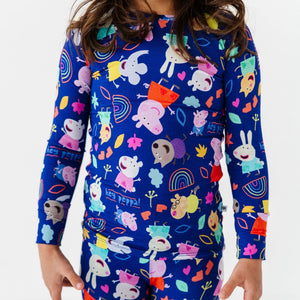 Baby Kids Bamboo Pajamas — Peppa Pig™ & Friends Two-Piece Pajama Set — Image 1