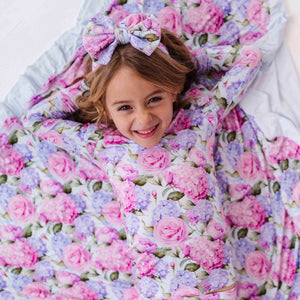 Baby Kids Bamboo Pajamas — Petal Me This Ruffle Bum Bum Blanket — Image 1