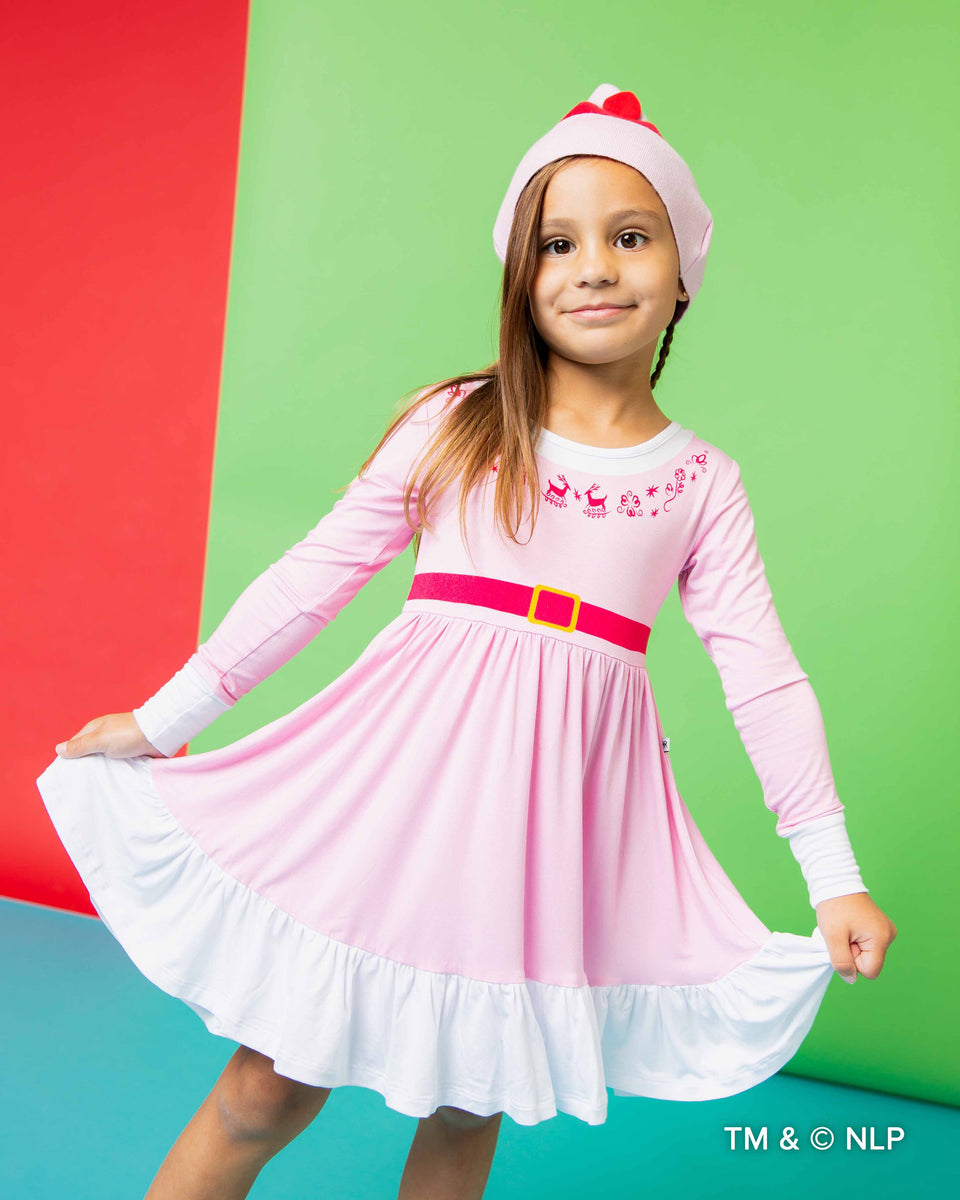 Buddy The Elf™ Pink Long Sleeve Dress & Shorts Set