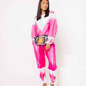 Baby Kids Bamboo Pajamas — Power Rangers Pink Ranger Adult Jogger Set — Image 1