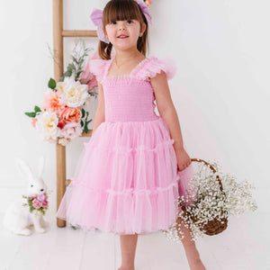 Baby Kids Bamboo Pajamas ā Blossom Tulle Bamboo Lined Dress ā Image 1