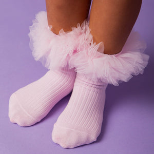Baby Kids Bamboo Pajamas — Pinkberry Bamboo Tulle Socks — Image 1