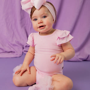 Baby Kids Bamboo Pajamas — Pinkberry Cap Sleeve Top — Image 1