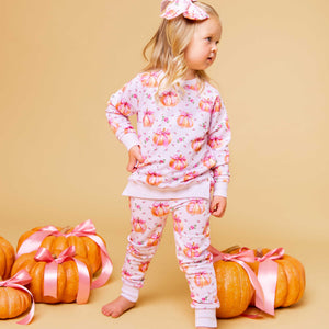 Baby Kids Bamboo Pajamas — Pink of the Patch Woven Alligator Clip — Image 1