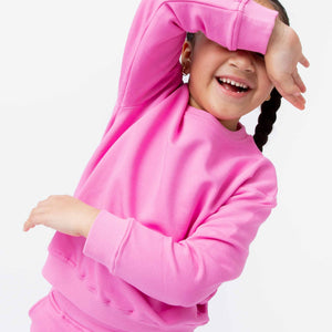 Baby Kids Bamboo Pajamas — Pinky Promise Crew Neck Sweatshirt — Image 1