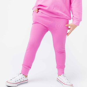 Baby Kids Bamboo Pajamas — Pinky Promise Jogger Sweatpants — Image 1