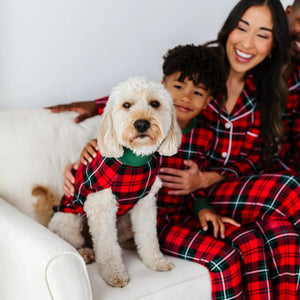 Baby Kids Bamboo Pajamas — You Plaid Me At Hello Dog Sweater — Image 1
