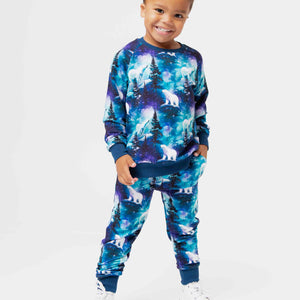 Baby Kids Bamboo Pajamas — Polar Opposites Jogger Set — Image 1