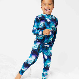 Baby Kids Bamboo Pajamas — Polar Opposites Long Sleeve Pajama Set — Image 1