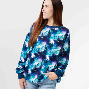 Baby Kids Bamboo Pajamas — Polar Opposites Adult Unisex Crew Neck Sweatshirt — Image 1