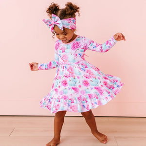 Baby Kids Bamboo Pajamas — Pretty Little Pumpkin Girls Dress — Image 1