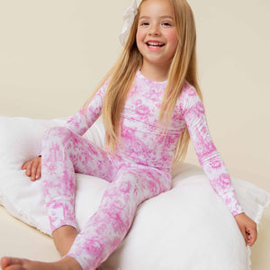 Baby Kids Bamboo Pajamas — Princess Behavior Long Sleeve Pajama Set — Image 1