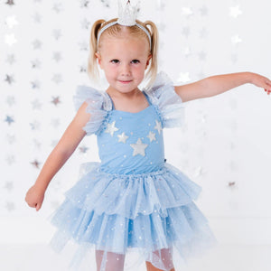 Baby Kids Bamboo Pajamas — Starlight Princess Tulle Dress & Crown — Image 1