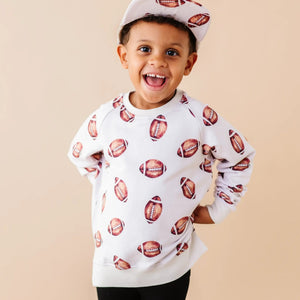 Baby Kids Bamboo Pajamas — Punt Intended Crew Neck Sweatshirt — Image 1