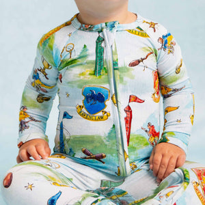 Baby Kids Bamboo Pajamas — Harry Potter™ Quidditch Cup Convertible Romper — Image 1