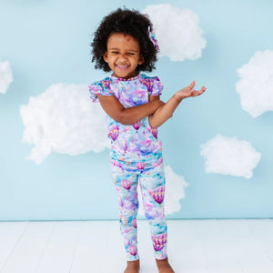 Baby Kids Bamboo Pajamas — Reaching New Kites Two-Piece Pajama Set — Image 1