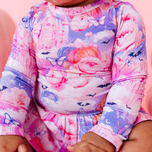 Baby Kids Bamboo Pajamas — Romeo and Ghouliet Ruffle Dress — Image 1