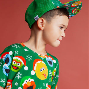Baby Kids Bamboo Pajamas — Sesame Street™ Holiday Cheer Hat — Image 4