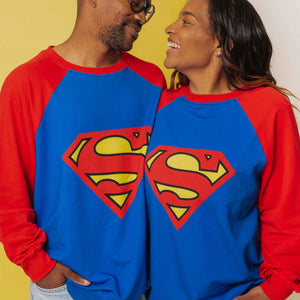 Baby Kids Bamboo Pajamas — SUPERMAN™ Crest Adult Unisex Crew Neck Sweatshirt — Image 1