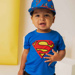 Baby Kids Bamboo Pajamas — SUPERMAN™ Crest T-Shirt — Image 1