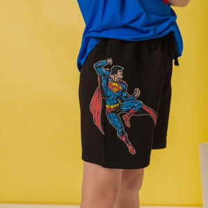 Baby Kids Bamboo Pajamas — SUPERMAN™ Pull-On Shorts — Image 1