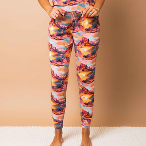 Baby Kids Bamboo Pajamas — Saddle Up Sunset Women's Pants — Image 1