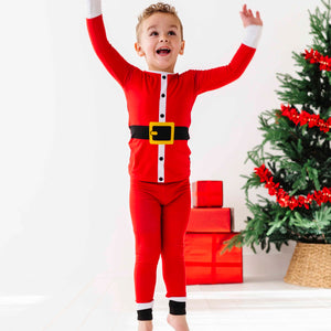 Baby Kids Bamboo Pajamas — Santa Bamboo Pajama Set — Image 1