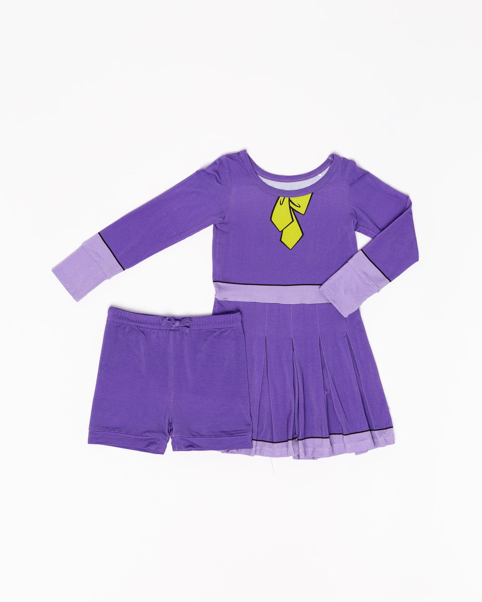 purple velma dress Velma Crop Top and Skating Skirt Costume For Kids and Adults - Velma Crop Top and Skating Skirt Costume