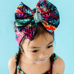 Baby Kids Bamboo Pajamas — Sea You Later Biggie Bow — Image 1