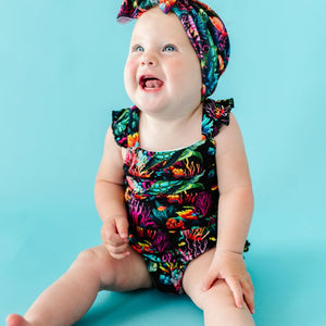 Baby Kids Bamboo Pajamas — Sea You Later Bubble Romper — Image 1