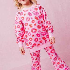 Baby Kids Bamboo Pajamas — Seal The Deal Crew Neck Sweatshirt & Bell Bottoms Set — Image 1